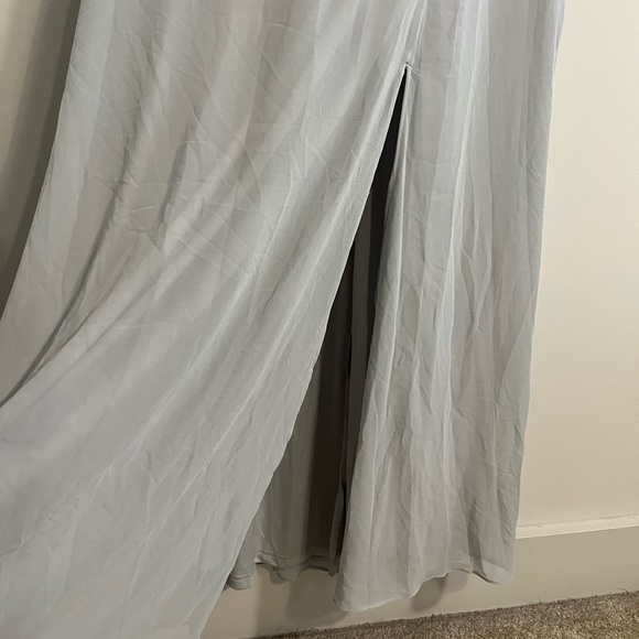 *NWT* Birdy Grey Devin Convertible Dress With Slit in Chiffon Dove Gray M - Picture 8 of 13